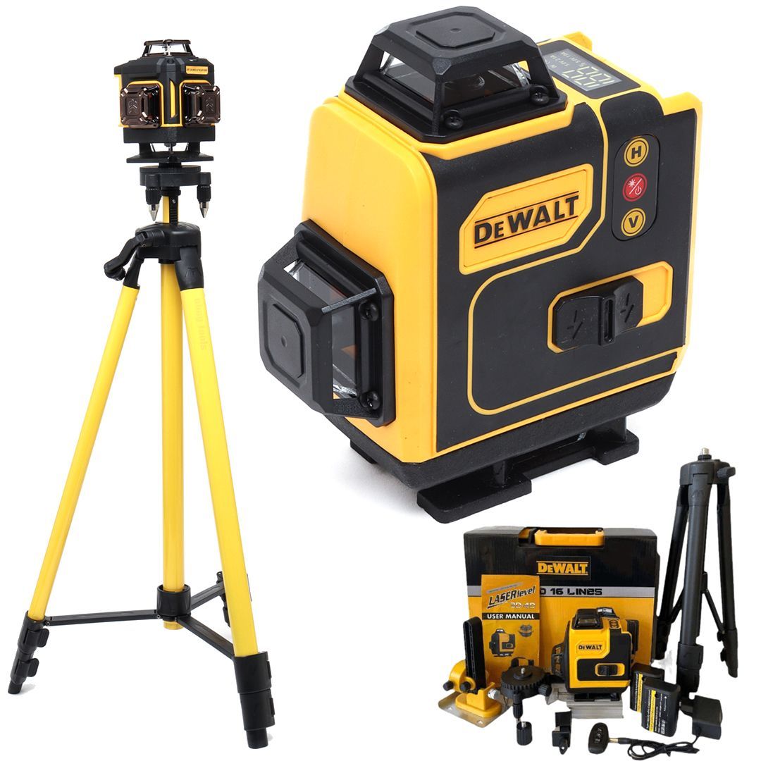 Dewalt DUZ-017 3 Fonksiyonlu Çift Akülü Mıknatıslı 4D Lazerli Terazi