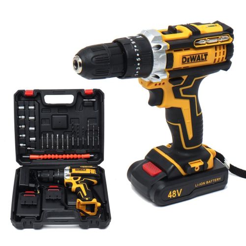 Dewalt DUZ-008 4 48v Akülü Matkap 24 Parça Set (Sarı)