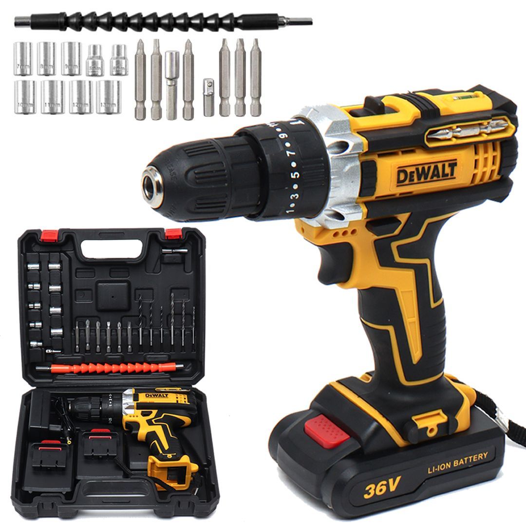 Dewalt DUZ021 Akülü 36vf 5ah Çelik Gövdeli 24 Parça Vidalama Matkap Seti