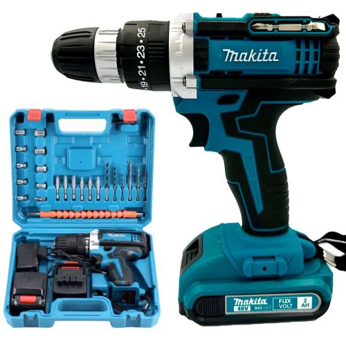 Makita DUZ-005 48v Akülü Tornavida Matkap 24 Parça Set (Mavi)