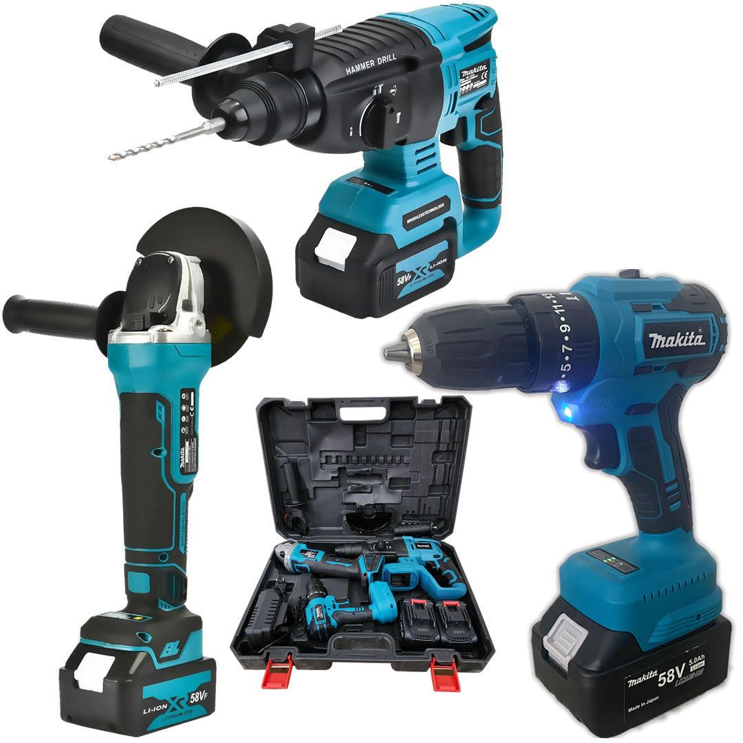 Makita DUZ-007 Akülü Ultra 3lü Set 58vf 5ah