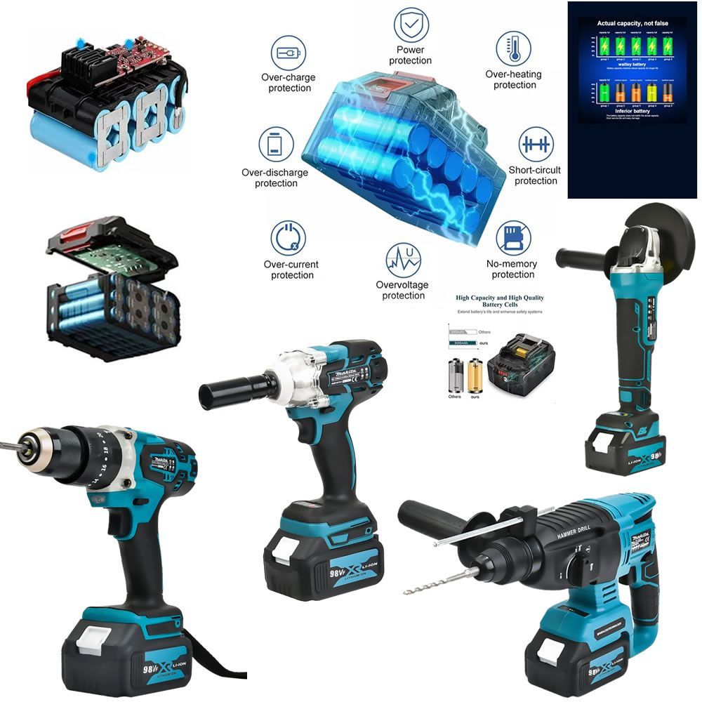 Makita DUZ-009 Akülü Ultra 4lü Set 98vf 5ah 4 Bataryalı